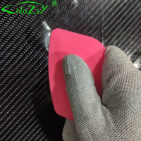 Mini raclette d'angle multilatérale en ABS rose Racloir de véhicule Film pour vitres teintées Applicateur de décalcomanies pour phares de voiture Outils A57