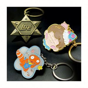 Custom Logo Keychain Vintage Style Metal Keychain with Cute Design Hard Enamel Alloy Iron Material Promotional Fashionable Print - Product Image 1