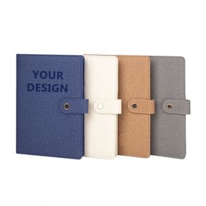 Customizable Colors Eco-Friendly Luxury <b>A5</b> Executive <b>Diary</b> Paper Silk Screen Printed Leather Cover Metal Buckle Promotional - Product Image 1