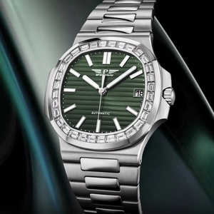 Reloj Mecánico Manual de Acero Inoxidable PINDU 2025, Resistente al Agua 5BAR, Esfera de 40-44 mm, Ligero, de Lujo, para Hombre, con Calendario - Product Image 1