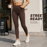 Leggings taille haute pour femme, effet seconde peau, effet ventre plat, séchage rapide, extensibles dans 4 directions, avec poche arrière, pour yoga et usage décontracté