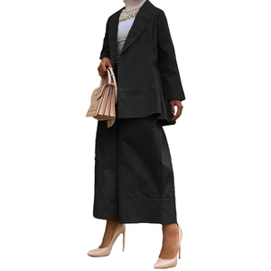 Women's <strong>Clothing</strong> 2023 Trendy Women Clothes Ruffle Hem Jacket &amp; High Waist Pants Set - Product Image 2