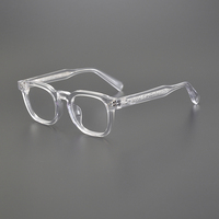 Lunettes unisexes vintage en acétate, monture épaisse rectangulaire, lunettes tendance, montures de lunettes japonaises