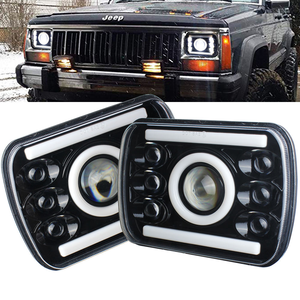 Nhà Máy Giá 7 inch <span class=keywords><strong>LED</strong></span> xe tải đèn pha đèn 24V vuông offroad 5x7 vuông cho Wrangler xe ô tô mới <span class=keywords><strong>DRL</strong></span> trang bị thêm xe tải ánh sáng - Product Image 4