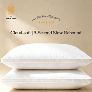 <span class=keywords><strong>Oreiller</strong></span> Queen de Luxe de Qualité Hôtelière avec Rembourrage Doux en Alternative au <span class=keywords><strong>Duvet</strong></span> pour Dormeurs sur le Dos, le Ventre et sur le Côté - Vente en Gros - Product Image 1