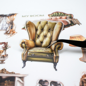 מדבקות מותאמות אישית גיליון עשוי לחיות מחמד וכתיבה נייר מוסיקה בנות עבור ספר die לחתוך מדבקה - Product Image 3