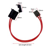 Tambahkan sambungan sekring mini tipis Micro2, dudukan sekring 32V low ATC ATO untuk mobil, truk, SUV.