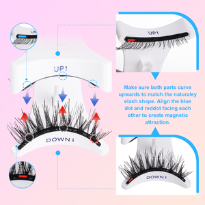 Cils magnétiques naturels longs et épais en gros sous marque privée avec applicateur - Product Image 2