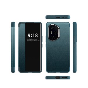 Funda de Cuero PU Semitransparente Tipo Flip de Fábrica Huanmin para Honor 300 Pro con Ranura para Tarjetas - Product Image 5