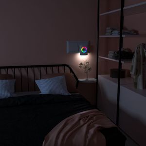 ไฟกลางคืน LED RGB แบบเสียบปลั๊ก พร้อมเซ็นเซอร์ตรวจจับความเคลื่อนไหว ปรับความสว่างได้แบบไร้ขั้นบันได สำหรับห้องนอน ทางเดิน บันได - Product Image 5