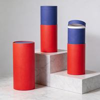 Tube en carton écologique personnalisé avec logo créatif pour emballage de coussins et articles ménagers, ouverture par poussée à ressort
