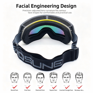 Gafas de Esquí Personalizadas OEM Italianas Antivaho de Doble Capa UV400, Resistentes al Viento y al Agua, Compatibles con OTG, para Deportes de Nieve, con Correa Ajustable - Product Image 4