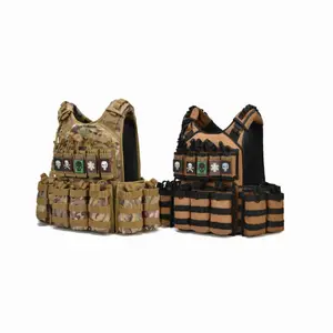 Gilet tactique Porte-plaque Équipement de protection réglable Poids Molle CROCHET ET BOUCLE