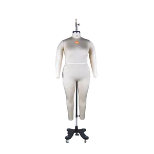 גודל 22 Fiberglathermistor חיישן נשי בובת שומן נשים פיברגלס מלא גוף בובות Stand נקבה Mannequin ראש F לבן