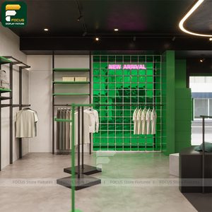 Mueble de Exhibición Contemporáneo para Tienda de Moda, con Estantes de Pared, Mostrador y Caja Registradora - Product Image 5