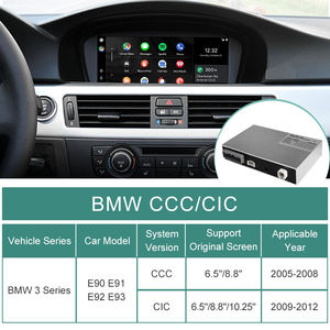 Module CarPlay sans fil Stwei Android Auto pour BMW CIC CCC E90 E91 E92 E93 2005-2012 Prise en charge de la caméra de recul de la voiture Lien miroir - Product Image 4