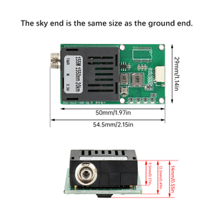 Transceptor de Fibra Óptica RX/TX FPV 20KM/40KM/60KM, Módulo Óptico para Drones FC 1V TTL 1310NM/1550NM 5.5V-26V - Product Image 6