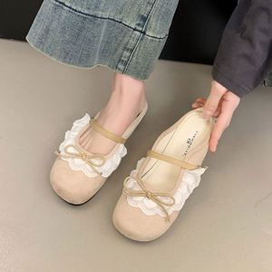Nouvelles sandales compensées pour femme style printemps-été avec décorations nœud français sur l'orteil - Product Image 2