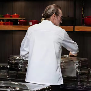 ชุดเชฟผ้าสแปนเด็กซ์ผู้ชายระบายอากาศได้ดีปรับแต่งได้ชุดเครื่องแบบแขนยาวสำหรับใช้ในห้องครัวร้านอาหารและบาร์ - Product Image 2