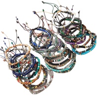 Bracelet en perles de pierre naturelle de forme sphérique, style bohème, unisexe, cadeau, vente en gros