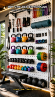 Support d'affichage mural/de bureau en métal stable pour panneau perforé, organisateur d'outils pour magasin de détail et rangement de garage domestique