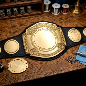 เข็มขัดหนัง Champion สำหรับทุกเพศ ทนทาน หนา 2 ซม. เอวสูง โลหะผสมสังกะสี ความยาว 2.2 ม. ซับในไนลอน รูปทรงตรง อุปกรณ์สั่งทำพิเศษ - Product Image 1