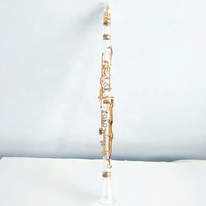 <span class=keywords><strong>Clarinete</strong></span> <span class=keywords><strong>de</strong></span> <span class=keywords><strong>Cristal</strong></span> <span class=keywords><strong>de</strong></span> 18 Llaves en Sol, <span class=keywords><strong>Clarinete</strong></span> Chapado en Oro - Product Image 1