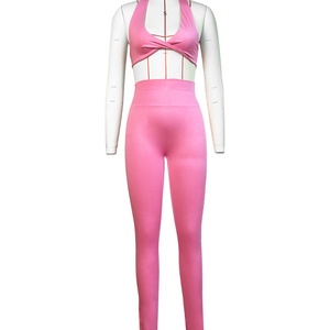 Viviblook ชุดวอร์มคาร์ดิแกนลำลองกีฬาเซ็กซี่สำหรับผู้หญิงเซ็ตเสื้อกั๊กกางเกงไซส์ใหญ่พิเศษสำหรับ Z809ST02 - Product Image 4