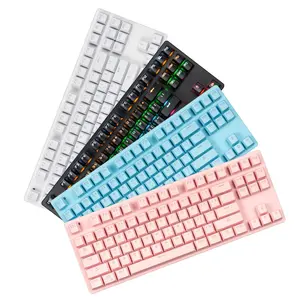 PD702 Chống Nước Ergonomic Ả Rập Chơi Game Cơ Khí Bàn Phím Dán Chuột Teclado Gamer Organo Bluesolides Bàn Phím