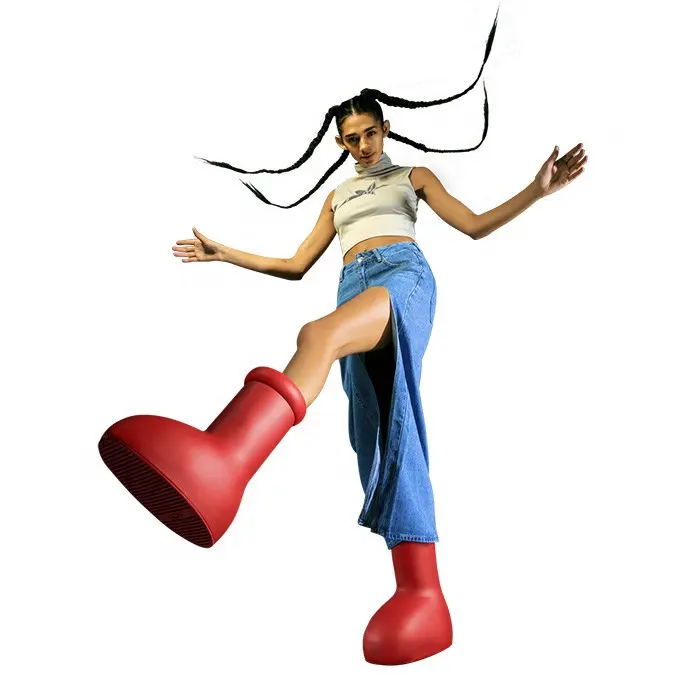 2023 Big Red Boot Fashion trendy shoes Wholesale New Designer Latest Mid-leg Boots Custom EVA Cartoon Astro Boots