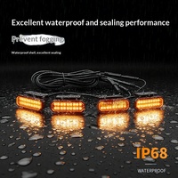 Nouvelle lumière de calandre de voiture transfrontalière la plus vendue, petite, jaune, 12V, 18 LED, universelle, pour modification de véhicule tout-terrain, stroboscopique