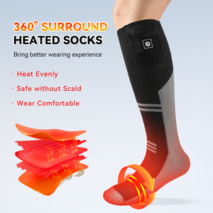 Chaussettes de ski chauffantes électriques rechargeables pour hommes et femmes, respirantes, en tricot, pour la <span class=keywords><strong>chasse</strong></span>, le camping, usage quotidien - Product Image 3