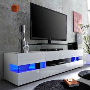 <span class=keywords><strong>Mueble</strong></span> para <span class=keywords><strong>TV</strong></span> <span class=keywords><strong>Blanco</strong></span>, <span class=keywords><strong>Mueble</strong></span> para Televisor de Madera <span class=keywords><strong>Blanco</strong></span> con Frente de Alto Brillo UV, Lámpara LED - Product Image 4