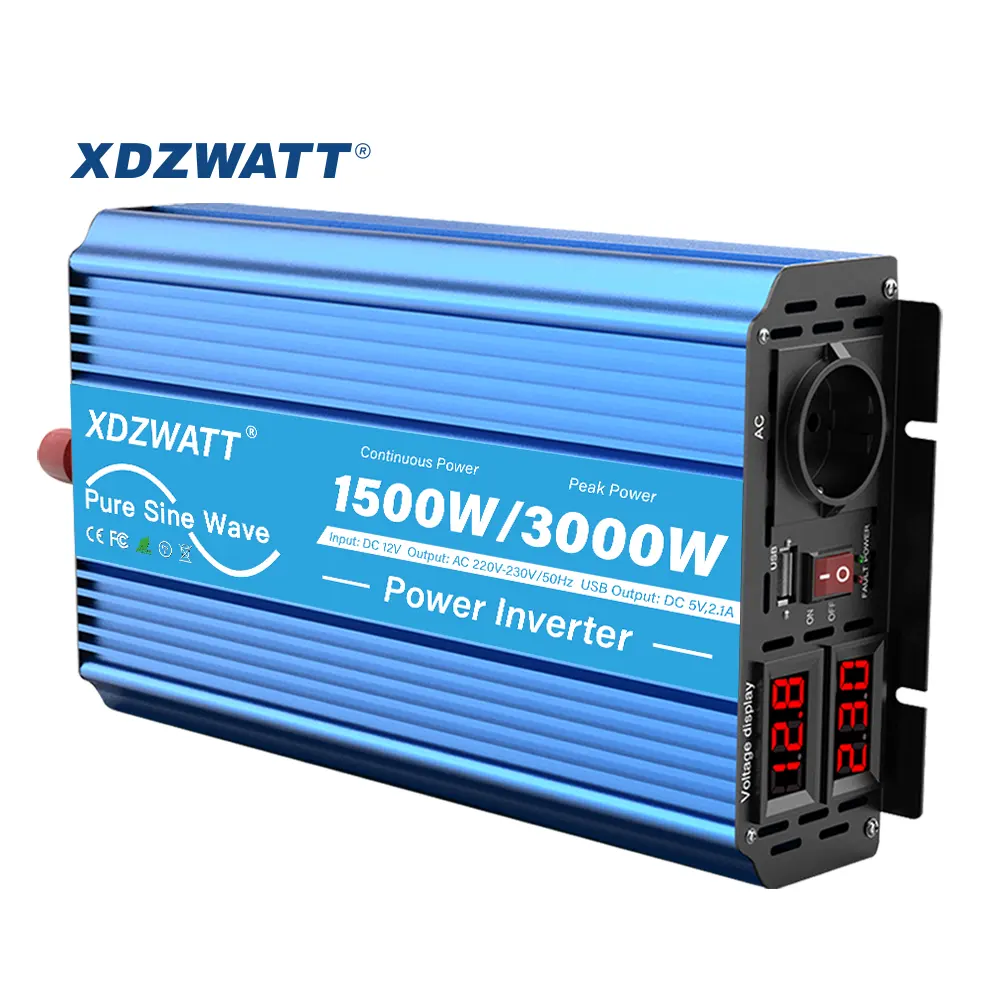 XDZ invertör şarj kurulu saf sinüs dalga 1000 2000 3000 4000 5000 6000 watt 12v 24v için 220v 230v 240v dönüştürücü taşınabilir househ