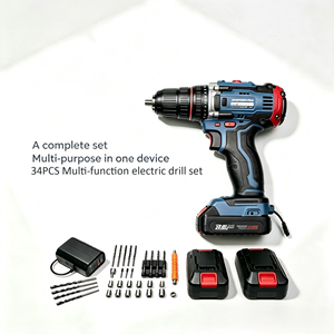 28-122PCS Electric Drill <b>Set</b> 21V Brushless Lithium 2AH Battery Cordless Drill Powerful Performance Long Endurance ODM/OEM - Product Image 2