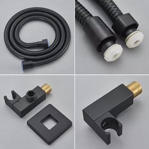 Robinet <span class=keywords><strong>de</strong></span> douche mural noir mat pour salle <span class=keywords><strong>de</strong></span> bain 8/10/12/<span class=keywords><strong>16</strong></span> pouces mitigeur d'eau chaude et froide mélangée avec pulvérisateur à main - Product Image 3