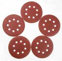 100 pièces de papier abrasif rouge, disques de 5 pouces pour le travail du bois, le polissage des métaux, le ponçage, le tissu abrasif, le papier abrasif pour l'élimination de la rouille