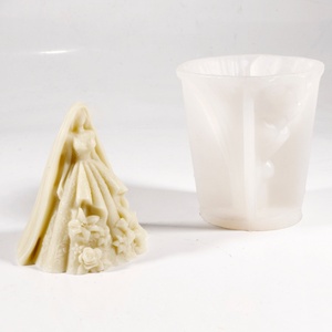 Molde de Silicona con Forma de Novia en Vestido de Novia para Hacer Jaboneras, Bandejas para Joyas, Velas y Organizadores para el Hogar - Product Image 4