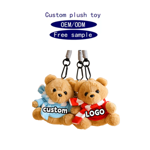 Kustom LOGO beruang Teddy mainan mewah lucu mewah liontin gantungan kunci boneka beruang kustom hadiah mainan binatang boneka - Product Image 2