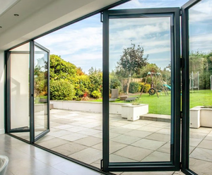 Portes pliantes gauche-droite avec une bonne luminosité et un glissement fluide, adaptées aux vérandas, salons, garages et portes <span class=keywords><strong>de</strong></span> sécurité - Product Image 4