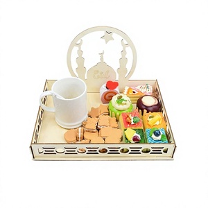 Plateau de service alimentaire en bois, design fabuleux, forme carrée, plateau de service pour fruits secs et noix, qualité supérieure - Product Image 1