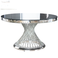 Table d'Événement Mariage Luxe Dorée de Haute Qualité avec Pieds en Acier Inoxydable