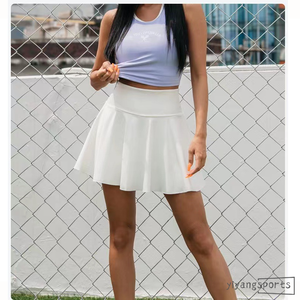 Fitness Jurk Mini Rok Sport Crop Sport Kleding Vrouw Tennisjurk Vest Rok 2 Stuks Set - Product Image 5