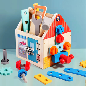 Juego de Juguetes de Construcción de Madera para Niños - Kit de Herramientas Educativas STEM para Juego de Imitación, Materiales Ecológicos, Habilidades Motoras Finas - Product Image 1