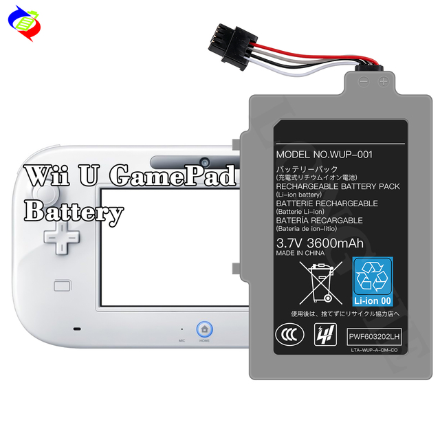 3.7V 3600mAh WUP-001 100% Original Latest Model Battery, for Nintendo Wii U GamePad