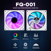 Ventilateur de refroidissement CPU Asiahorse VentQ Golf Infinity Mirror 120mm ARGB à roulement à huile, faible bruit, pour boîtier d'ordinateur de jeu PC
