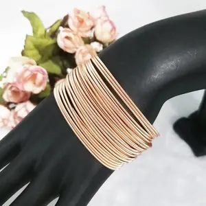 Hengsheng gelang Musim Semi Coli emas merah muda emas mawar perhiasan bandul perhiasan baja tahan karat