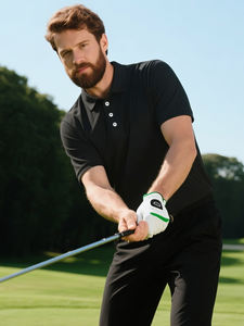 Polo de golf pour homme, séchage rapide, anti-humidité, UPF50, respirant, extensible, manches courtes, polo de sport OEM - Product Image 2
