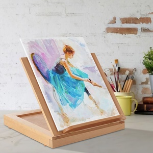 Caballete de Madera Ajustable para Artistas, Caballete de Escritorio de Madera de Haya con Paleta para Estudiantes de Arte - Product Image 1