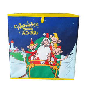 Boîte de rangement en tissu personnalisée pour Noël avec couvercle, design unique <span class=keywords><strong>à</strong></span> 4 côtés, <span class=keywords><strong>coffre</strong></span> <span class=keywords><strong>à</strong></span> jouets pliable, panneau renforcé de 2,0 mm - Product Image 4